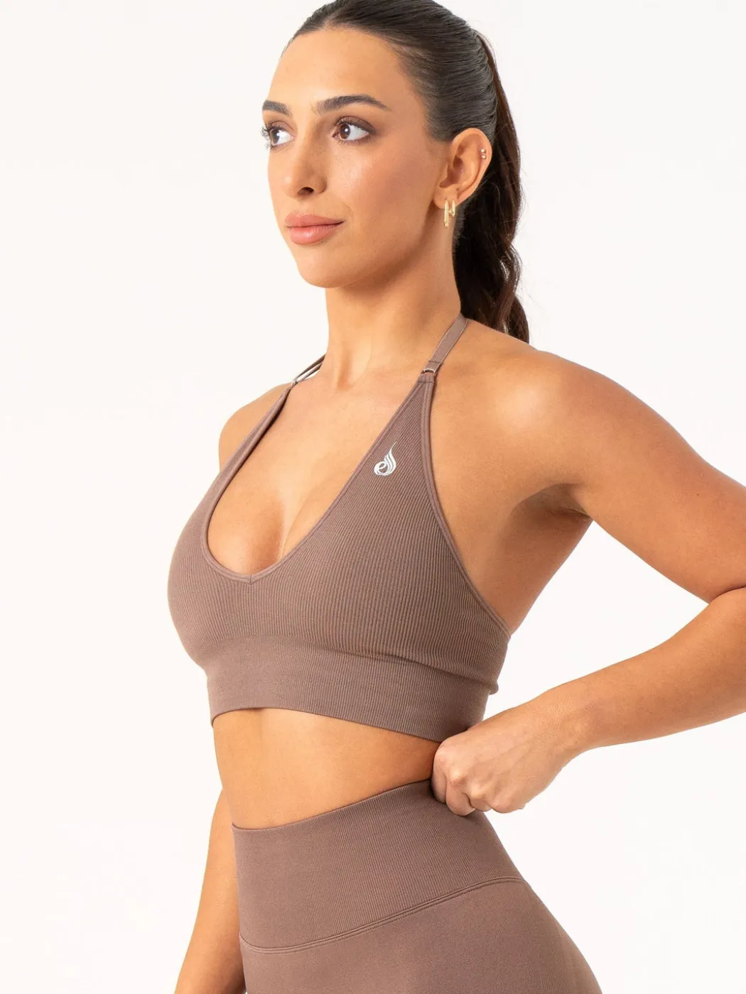 Lift Rib Seamless Halter Sports Bra