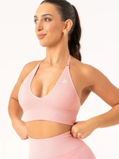Lift Rib Seamless Halter Sports Bra