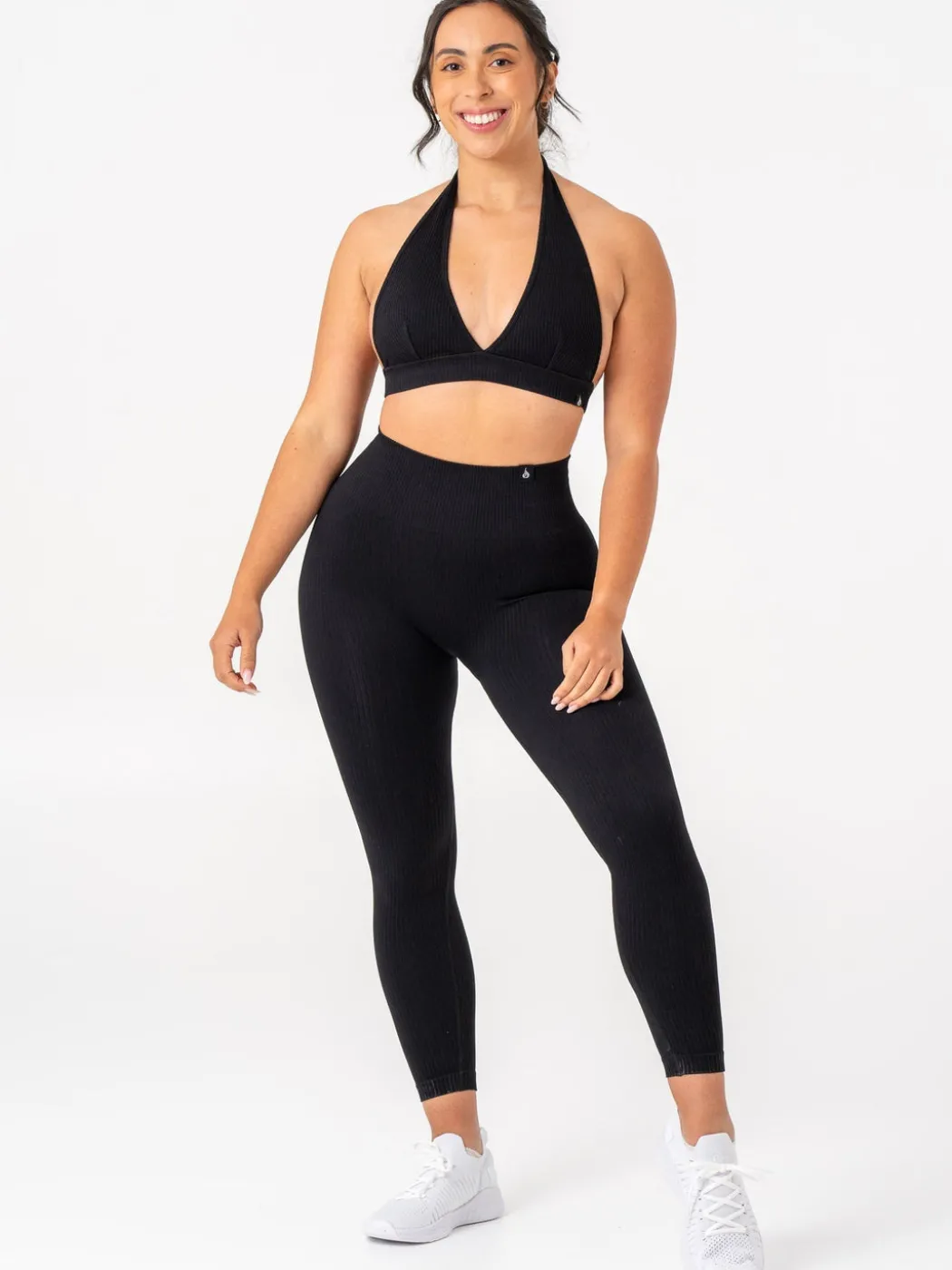 Rib Seamless Halter Sports Bra