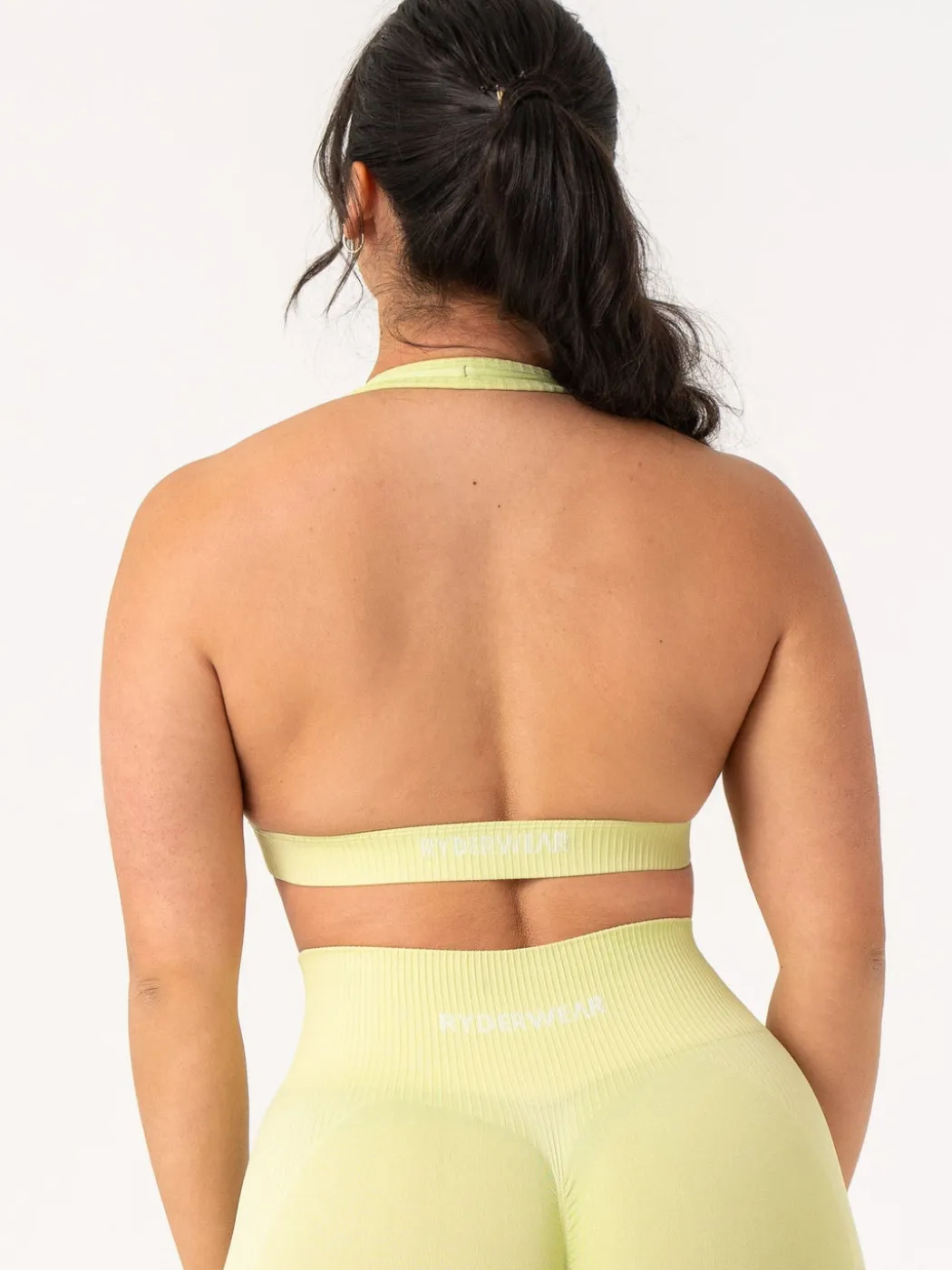 Rib Seamless Halter Sports Bra