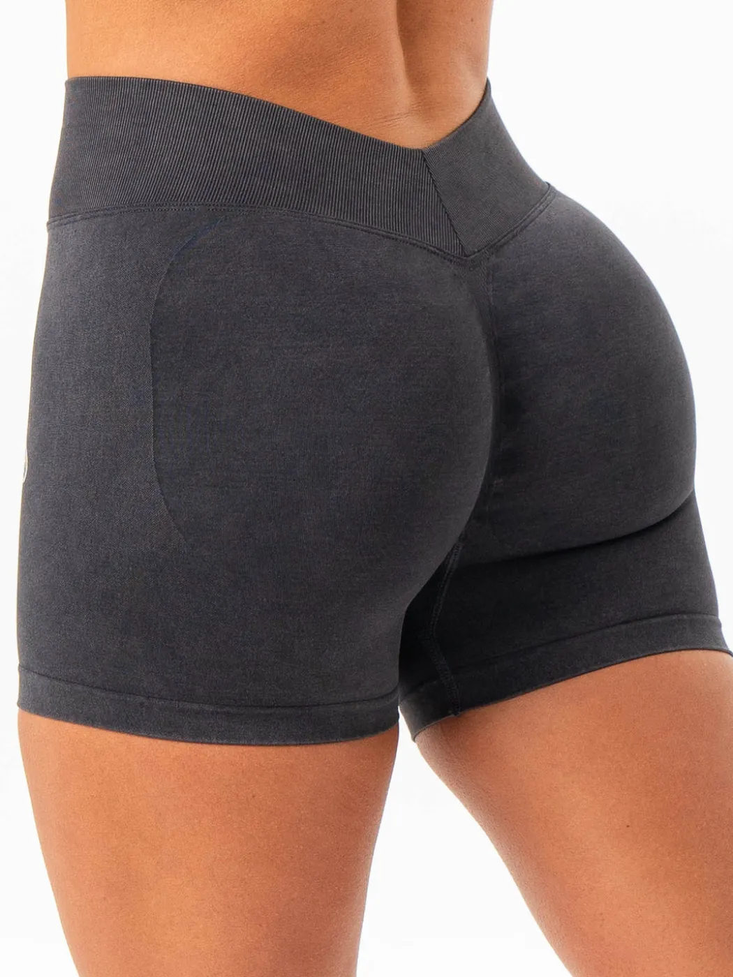 Stonewash Seamless V Back Shorts