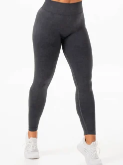 Stonewash Seamless V Back Leggings